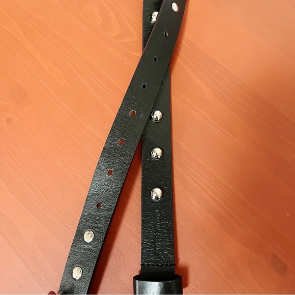 Rebecca Minkoff Black Genuine Leather Milan Dome Studded Belt Adjustable main image 5